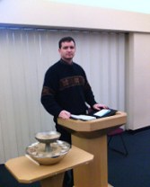 Seanan Holland in chapel